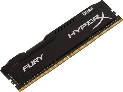 Оперативная память Kingston HyperX Fury Black HX421C14FB/4 DDR4 -  1x 4ГБ 2133МГц, DIMM,  Ret