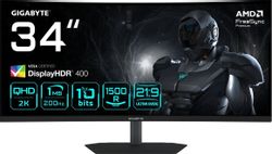Изображение товара 34" Монитор Gigabyte G34WQC2 EK,  3440x1440,  VA,  200Гц,  2хHDMI,  2хDP,  изогнутый, черный [20vm0-34wqc2bm-1eks]