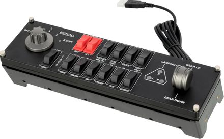 Панель управления проводной Logitech Flight Switch Panel черный [945-000012]