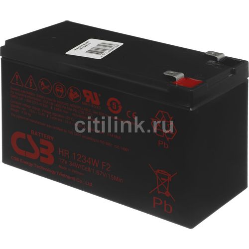 Аккумуляторная батарея CSB HR1234W F2 для ИБП, 12В, 9Ач