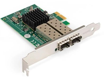 Сетевая карта Gigabit Ethernet EXEGATE EXE-82576-F2 PCI Express x1 [ex296229rus]