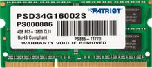 Изображение товара Оперативная память Patriot PSD34G16002S DDR3 - 1x 4ГБ 1600МГц, для ноутбуков (SO-DIMM), Ret