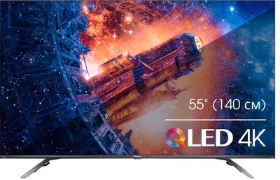 55 Телевизор Hisense 55A6K, DLED, 4K Ultra HD, черный, СМАРТ ТВ, VIDAA –  купить в Ситилинк