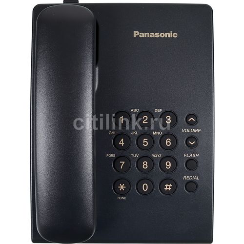 Проводной телефон Panasonic KX-TS2350RUB, черный