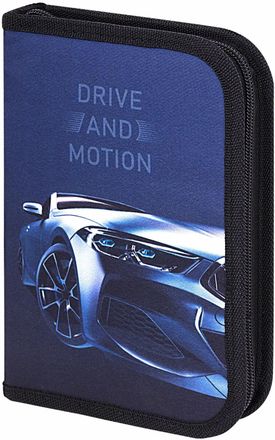 Пенал с наполнением BRAUBERG 271527 271527,  Sport Car,  1 отделение,  форма прямоугольная, черный