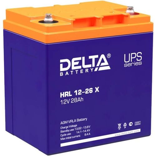 Аккумуляторная батарея Delta HRL 12-26 X для ИБП, 12В, 28Ач