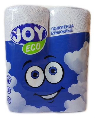 Полотенца бумажные Joy eco 12м 2-хслойная 50лист. белый (упак.:2рул ...