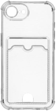 Чехол (клип-кейс) ZIBELINO Silicone Card Holder, для Apple iPhone 16 Pro, прозрачный [zsch-iph-16-pro-cam-trn]