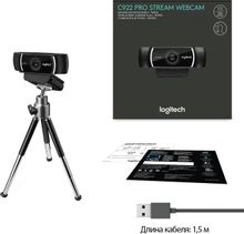 Web-камера Logitech Pro Stream C922,  черный