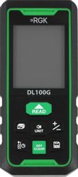 Лазерный дальномер RGK DL100G, 2 класс лазера, 535нм, луч зеленый