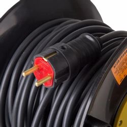 Удлинитель силовой PROCONNECT Professional, розеток 4шт, 3x2.5 кв.мм, 16A, 30м, ПВС, катушка, черный