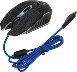 Мышь проводная Defender Shock GM-110L, USB, черный