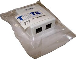 Розетка Lanmaster (TWT-SM2-4545-WH) RJ45 2 кат.5E бел. (упак.:1шт)