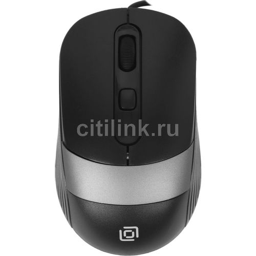 Мышь проводная Oklick 310M, оптическая, USB, 2400dpi, черный и серый [1869096]