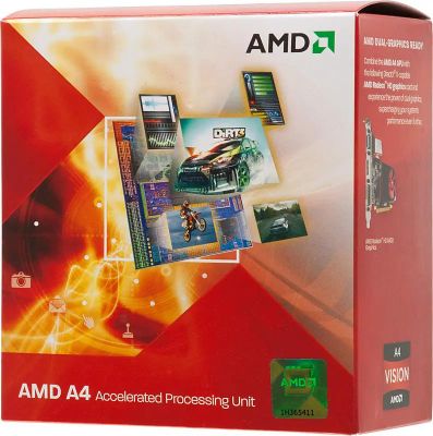 Процессор AMD A4 3400, SocketFM1,  BOX [ad3400ojgxbox]