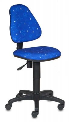Кресло детское Бюрократ KD-4, на колесиках, ткань, синий [kd-4/cosmos]