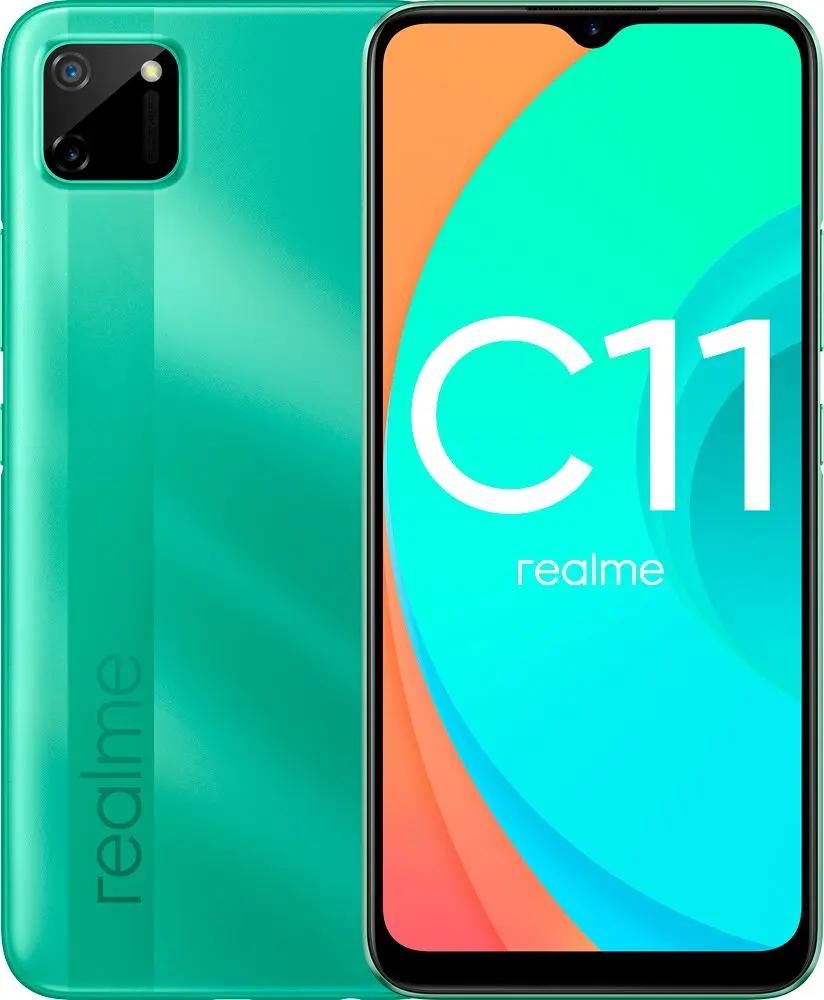 Смартфон REALME C11 32Gb, зеленый – купить в Ситилинк | 1405089