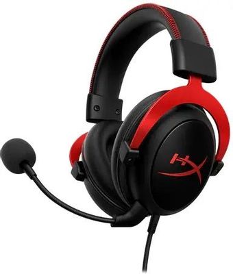 Гарнитура игровая HYPERX Cloud II (CL003),  для компьютера и игровых консолей, мониторные,  проводные, черный  / красный [4p5m0aa]