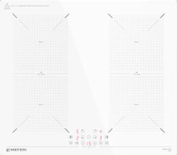 Индукционная варочная поверхность MEFERI Ultra MIH604WH, стеклокерамика, белый