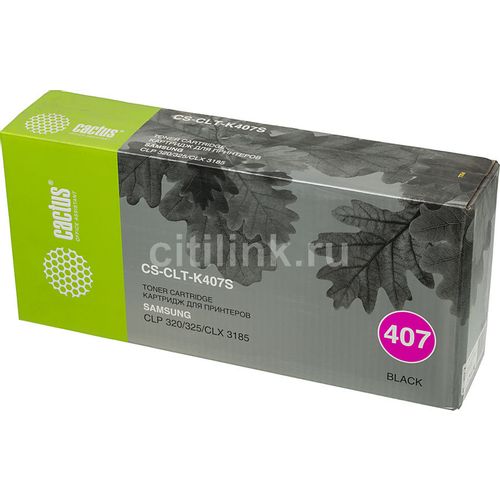 Картридж Cactus CS-CLT-K407S, CLT-K407S, черный / CS-CLT-K407S