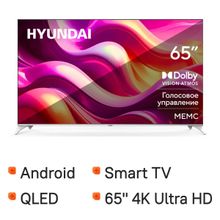 Изображение товара 65 дюймовый телевизор Hyundai H-LED65QBU7500 QLED 4K Ultra HD Android Smart TV
