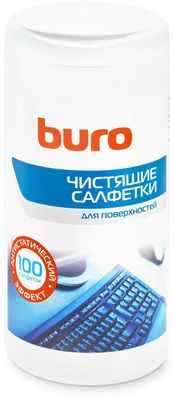 Влажные салфетки Buro BU-Tsurface,  100 шт (туба) для поверхностей