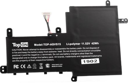 Батарея для ноутбуков TopON TOP-ASVS15, 4200мAч, 11.52В [103568]