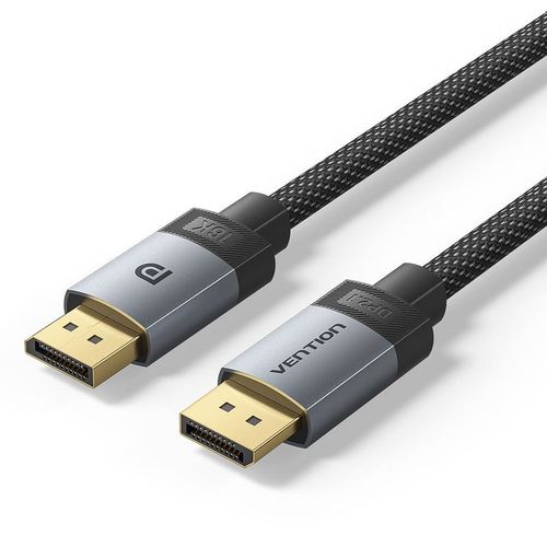 Кабель аудио-видео VENTION HGBHF, DisplayPort (m) - DisplayPort (m), ver 2.1, AWG30, медный, 1м, GOLD, черный