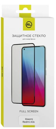 Защитное стекло для экрана Redline для Xiaomi Redmi A3x 2.5D, 1 шт, черный [ут000039293]