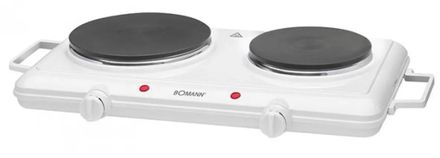 Настольная плита электрическая BOMANN DKP 5028 CB weiss, эмалированный металл, белый [650280]
