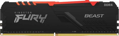 Оперативная память Kingston Fury Beast KF432C16BB1A/16 DDR4 -  1x 16ГБ 3200МГц, DIMM,  Ret