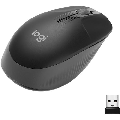 Мышь беспроводная Logitech M190, радио, оптическая, USB, 1000dpi, черный и темно-серый [910-005905/910-005902]