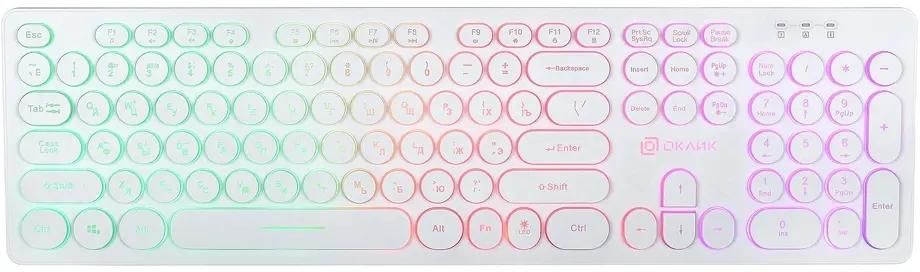 Клавиатура Oklick 420MRL, белый