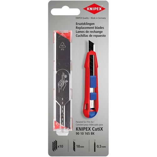 Лезвие KNIPEX KN-9010165E02, 18мм, 10шт, серебристый