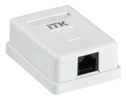 Розетка ITK (CS2-1C5EU-12) настен. RJ45 1 кат.5E UTP бел.
