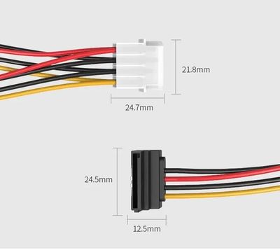 Переходник SATA VENTION KDCBB, Molex 8980 - SATA (угловой), круглое, 0 ...