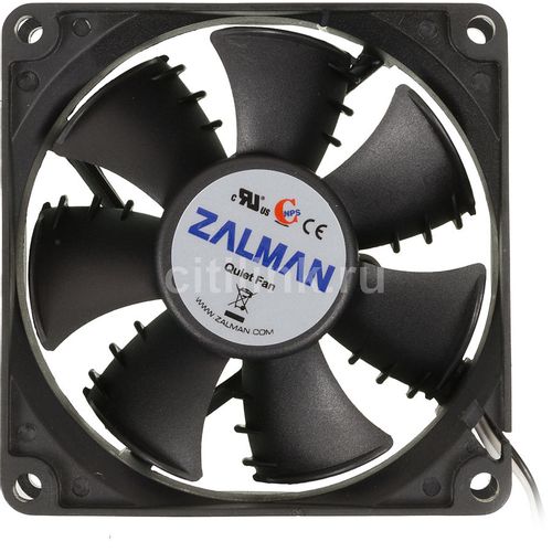 Вентилятор Zalman ZM-F1 Plus (SF) 80мм, 3-pin, 2000об/мин, 20 - 23 дБ, черный, Ret