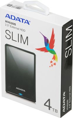 4ТБ Внешний диск HDD A-Data HV620S, USB 3.1, черный [ahv620s-4tu31