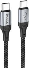 Изображение товара Кабель Hoco X102 Fresh Type-C to Type-C, USB Type-C (m) - USB Type-C (m), 1м, в оплетке, 3A, черный