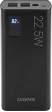Изображение товара Внешний аккумулятор (Power Bank) Digma DGPF30A,  30000мAч,  черный [dgpf30a22abk]