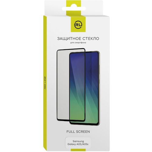 Защитное стекло для экрана Redline для Samsung Galaxy A05/A05s 2.5D, 1 шт, с аппликатором для разглаживания, черный [ут000038286]