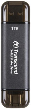 1ТБ Внешний диск SSD Transcend TS1TESD310C, USB-C, запись - 950МБ/с, чтение - 1050МБ/с, серый