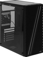 Изображение товара Корпус ATX Aerocool Streak-A-BK-v1 Midi-Tower с RGB подсветкой и прозрачной боковой панелью