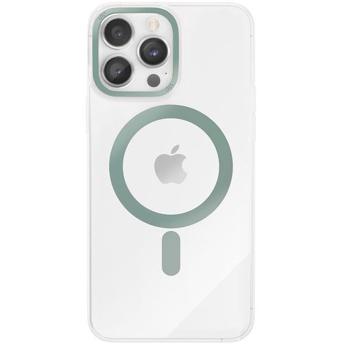 Чехол (клип-кейс) VLP 1053039, для Apple iPhone 14 Pro Max, зеленый/прозрачный