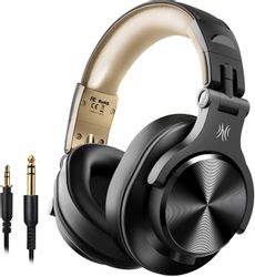 Наушники ONEODIO A70, 3.5 мм/Bluetooth, черный/золотистый