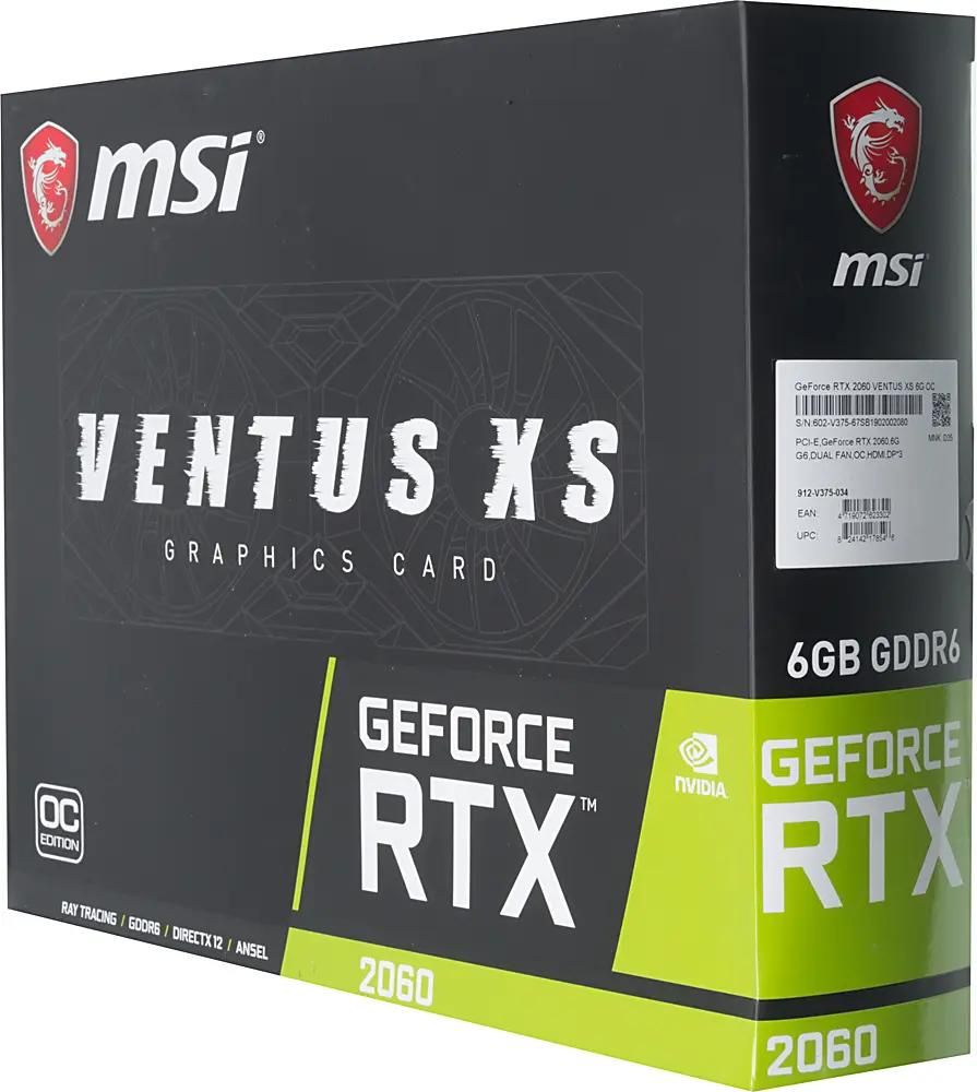 Отзывы на Видеокарта MSI NVIDIA GeForce RTX 2060 RTX 2060 VENTUS XS 6G OC  6ГБ GDDR6, OC, Ret в интернет-магазине СИТИЛИНК (1121517)