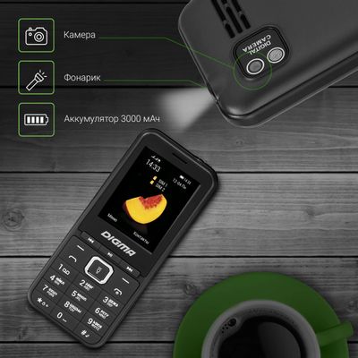 Сотовый телефон Digma LINX B241, черный – купить в Ситилинк | 1497193
