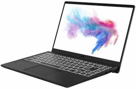 Ноутбук MSI Modern 14 B4MW-022RU 14", AMD Ryzen 5 4500U 2.3ГГц, 6-ядерный, 8ГБ DDR4, 256ГБ SSD,  AMD Radeon Graphics, FreeDOS, черный [9s7-14dk11-022]