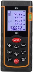 Лазерный дальномер RGK D60, 2 класс лазера, 635нм, луч красный