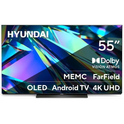 55″ Телевизор Hyundai H-LED55OBU7700 OLED, 4K Ultra HD, СМАРТ ТВ, Android TV, черный